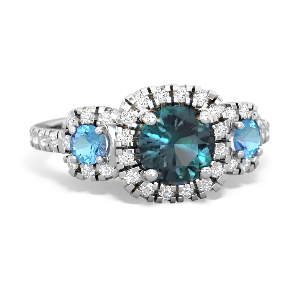 Alexandrite Regal Halo 14K White Gold ring R5350