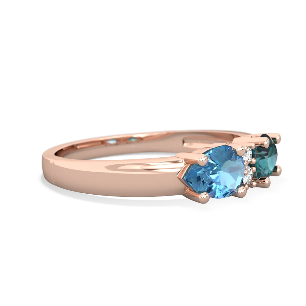 Alexandrite Pear Bowtie 14K Rose Gold ring R0865