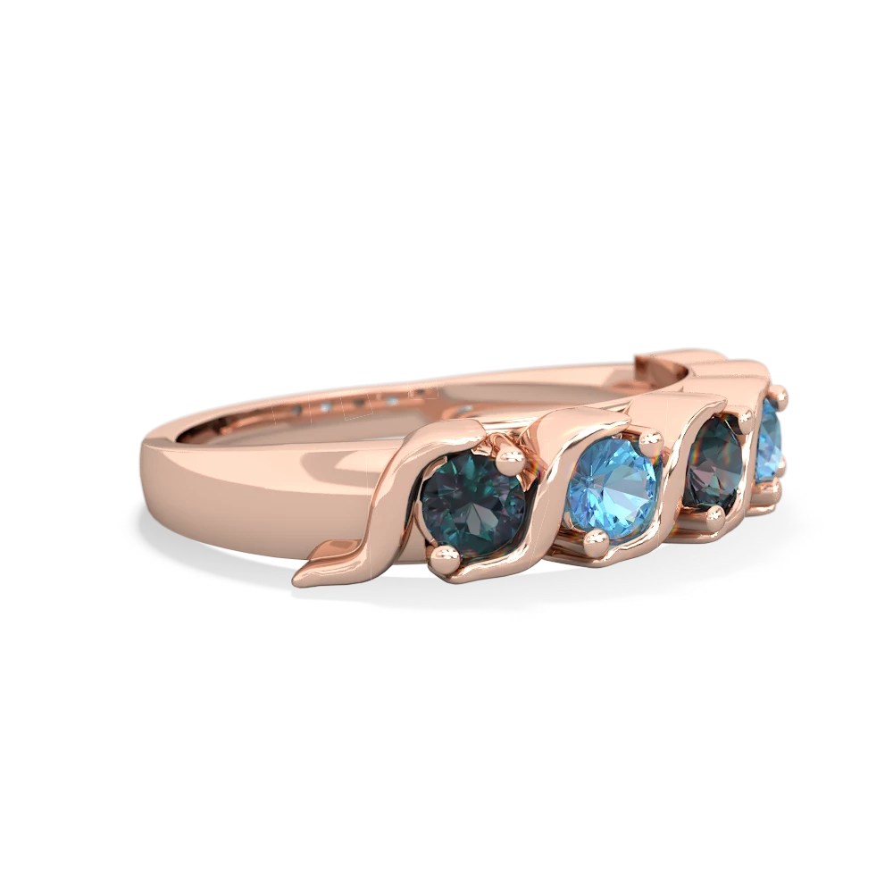 Alexandrite Anniversary Band 14K Rose Gold ring R2089