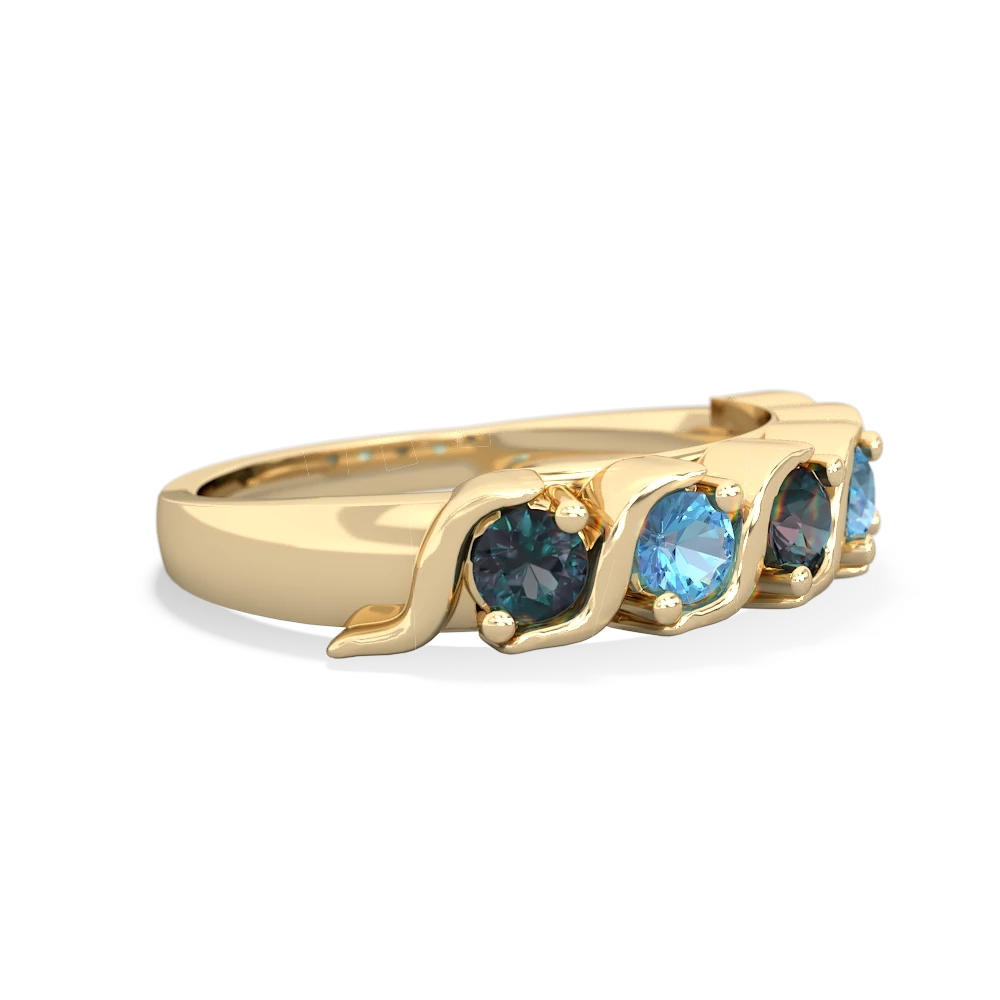 Alexandrite Anniversary Band 14K Yellow Gold ring R2089