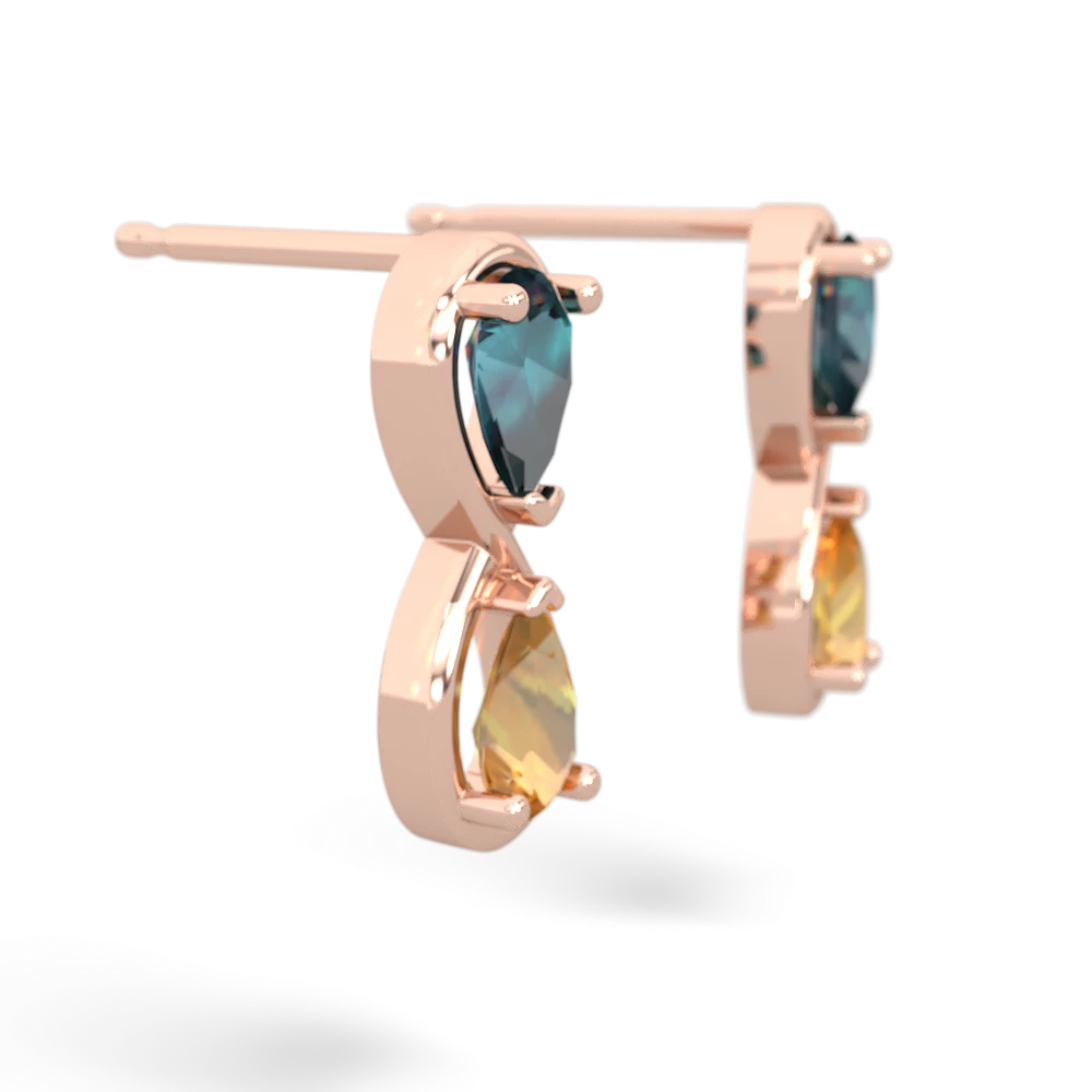 Alexandrite Infinity 14K Rose Gold earrings E5050