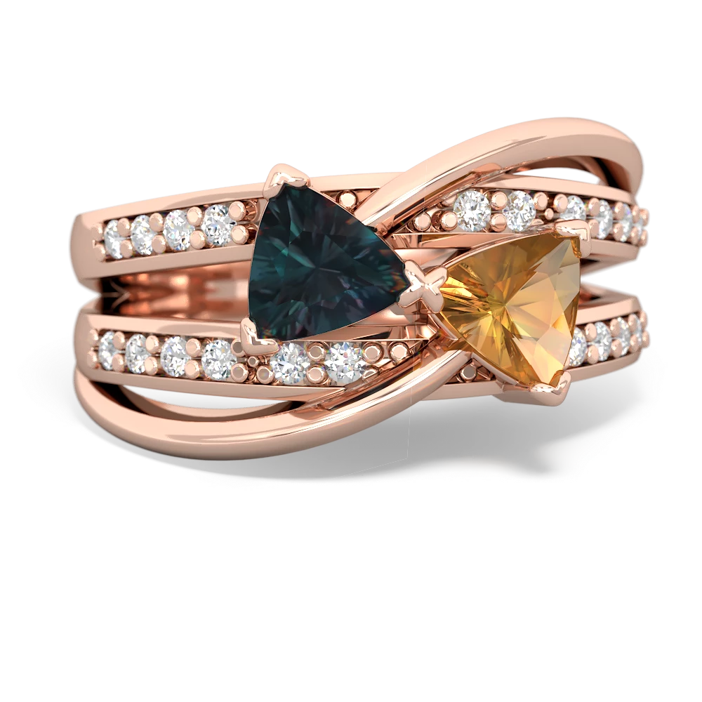 Alexandrite Bowtie 14K Rose Gold ring R2360