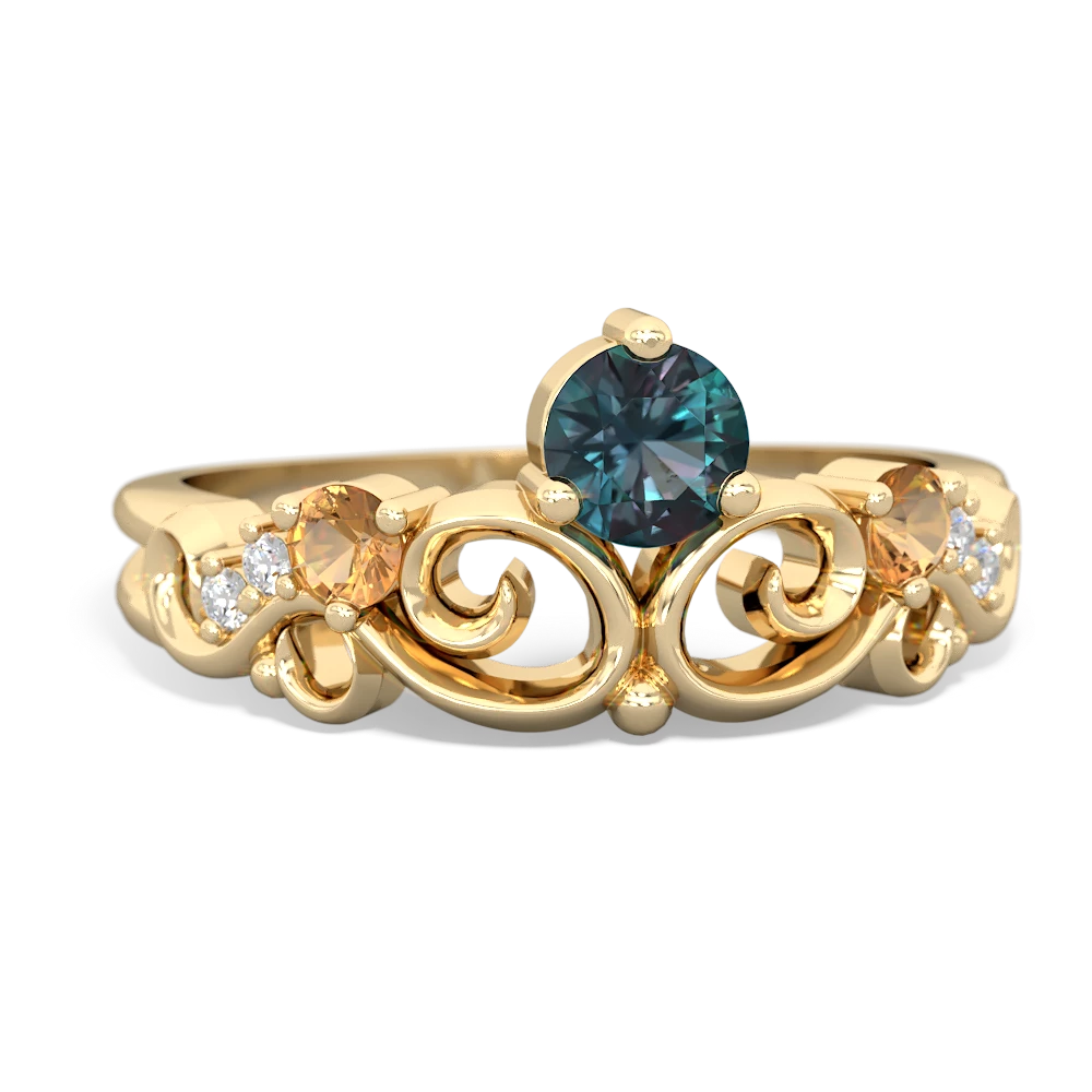 Alexandrite Crown Keepsake 14K Yellow Gold ring R5740