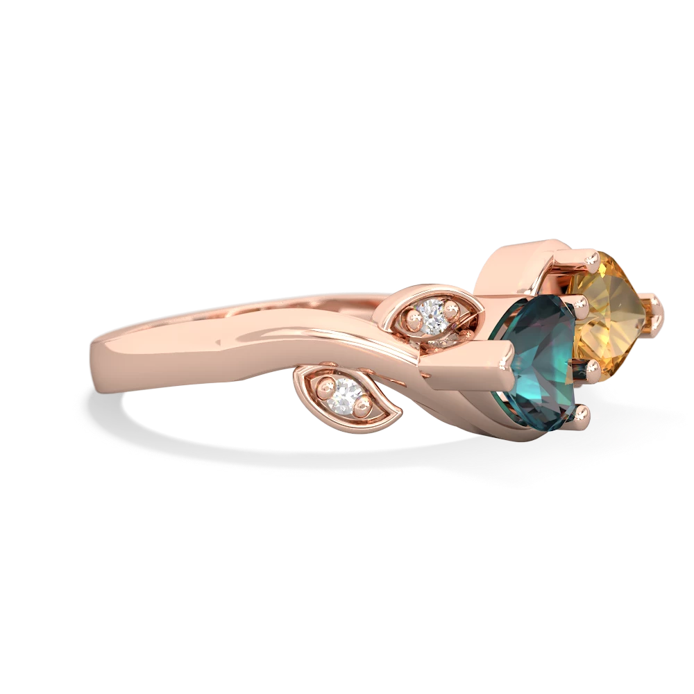 Alexandrite Floral Elegance 14K Rose Gold ring R5790