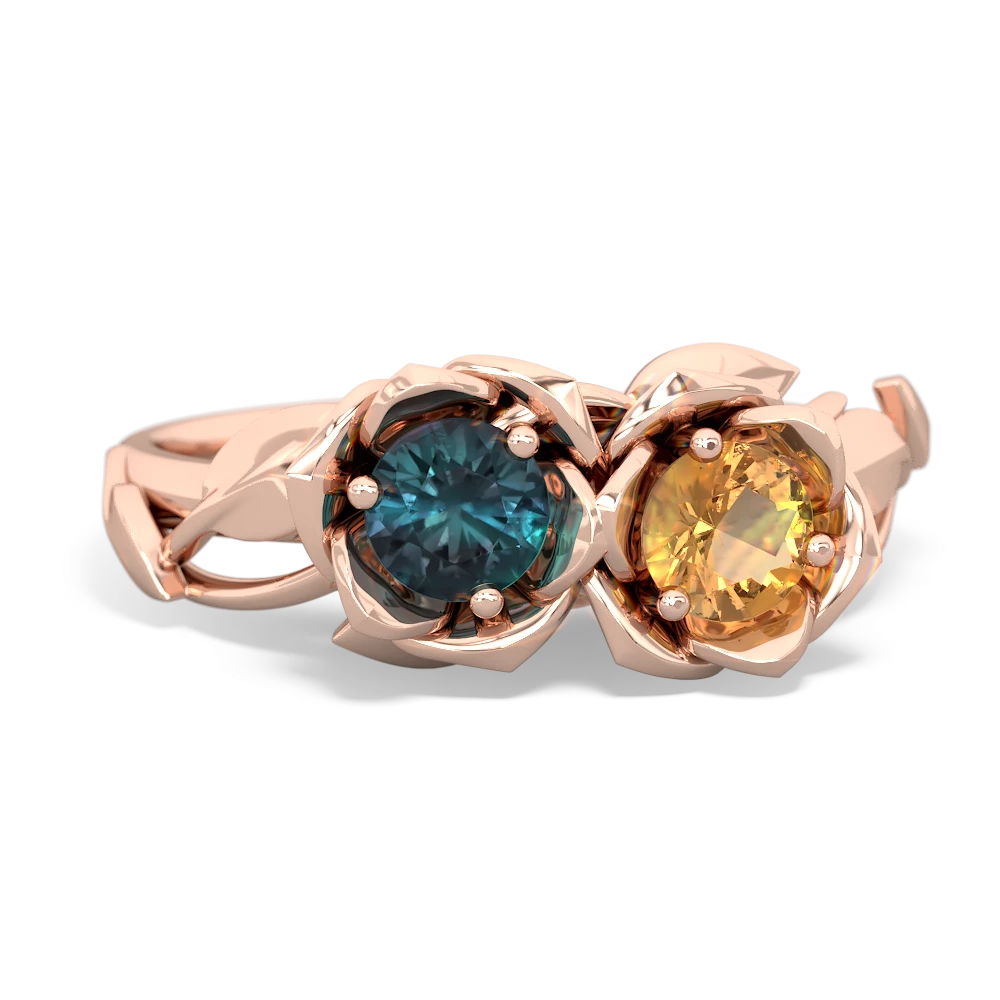 Alexandrite Rose Garden 14K Rose Gold ring R5510