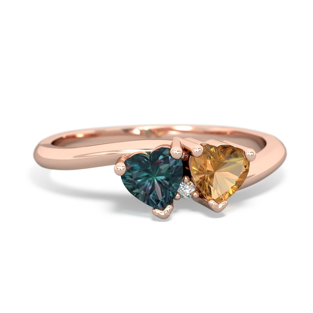 Alexandrite Sweethearts 14K Rose Gold ring R5260