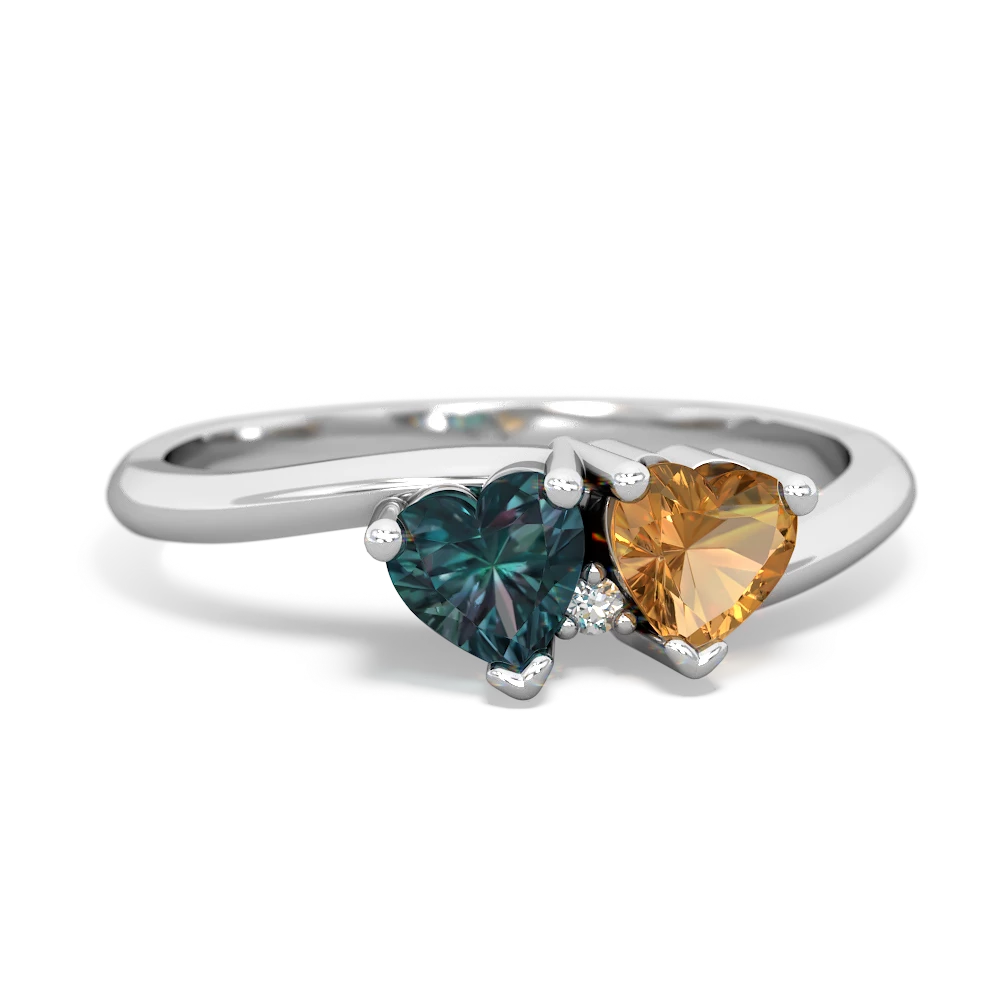 Alexandrite Sweethearts 14K White Gold ring R5260