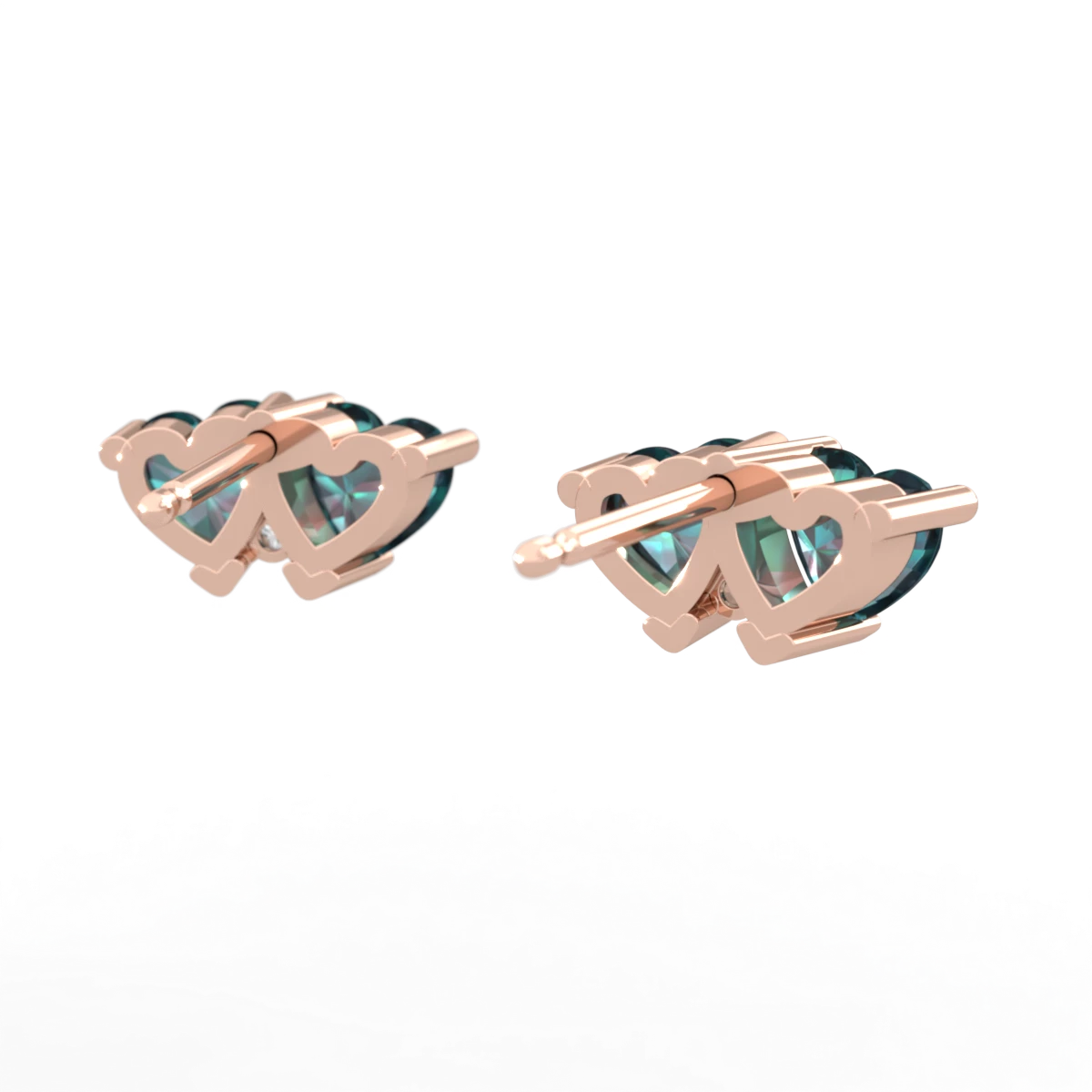 Alexandrite Sweethearts 14K Rose Gold earrings E5260