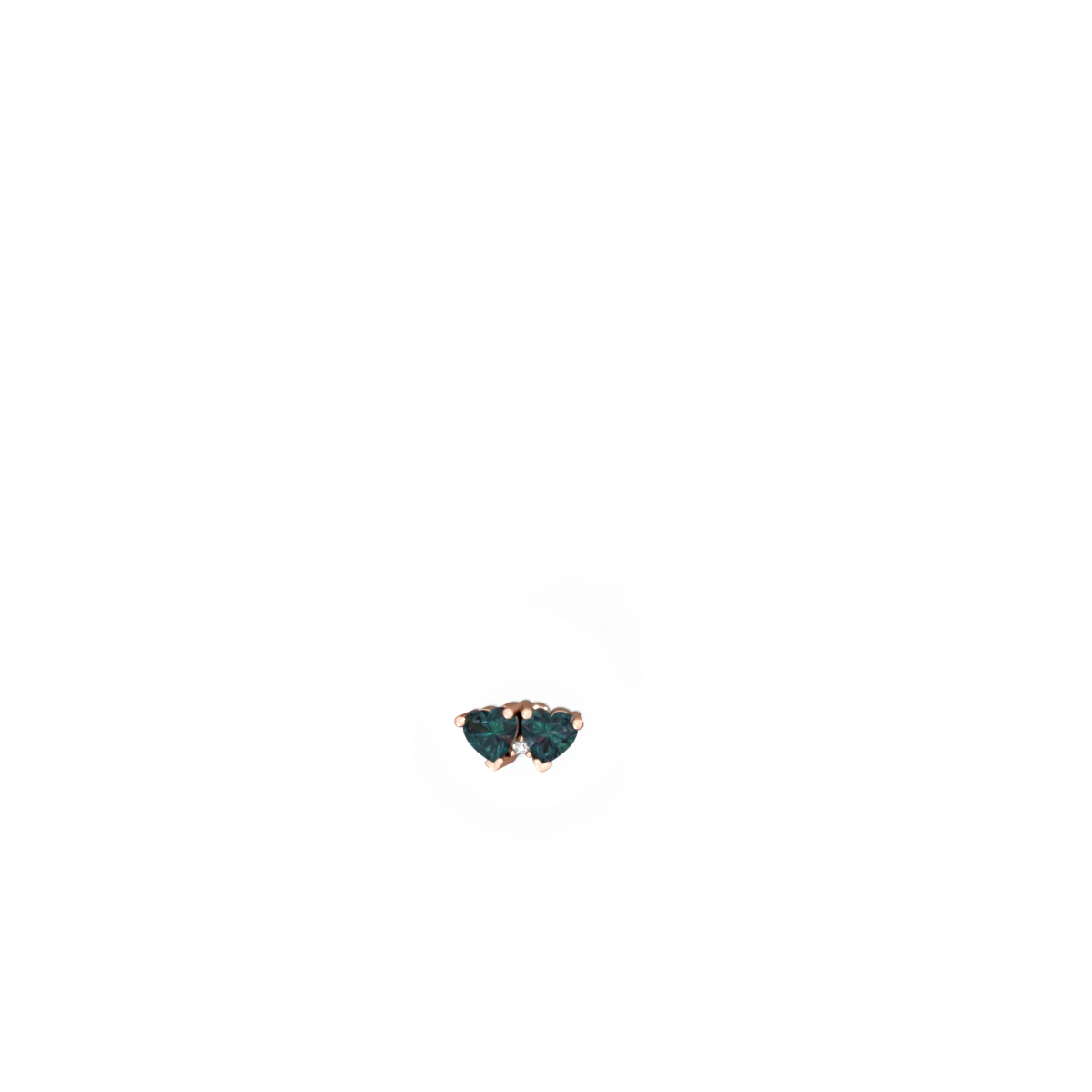 Alexandrite Sweethearts 14K Rose Gold earrings E5260