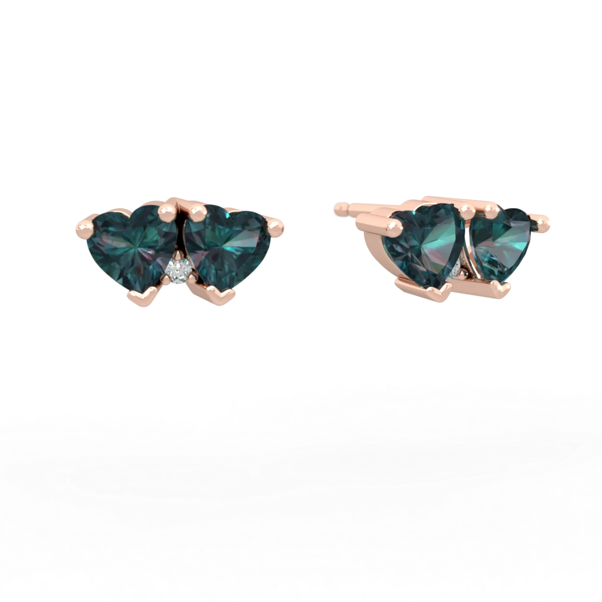 Alexandrite Sweethearts 14K Rose Gold earrings E5260