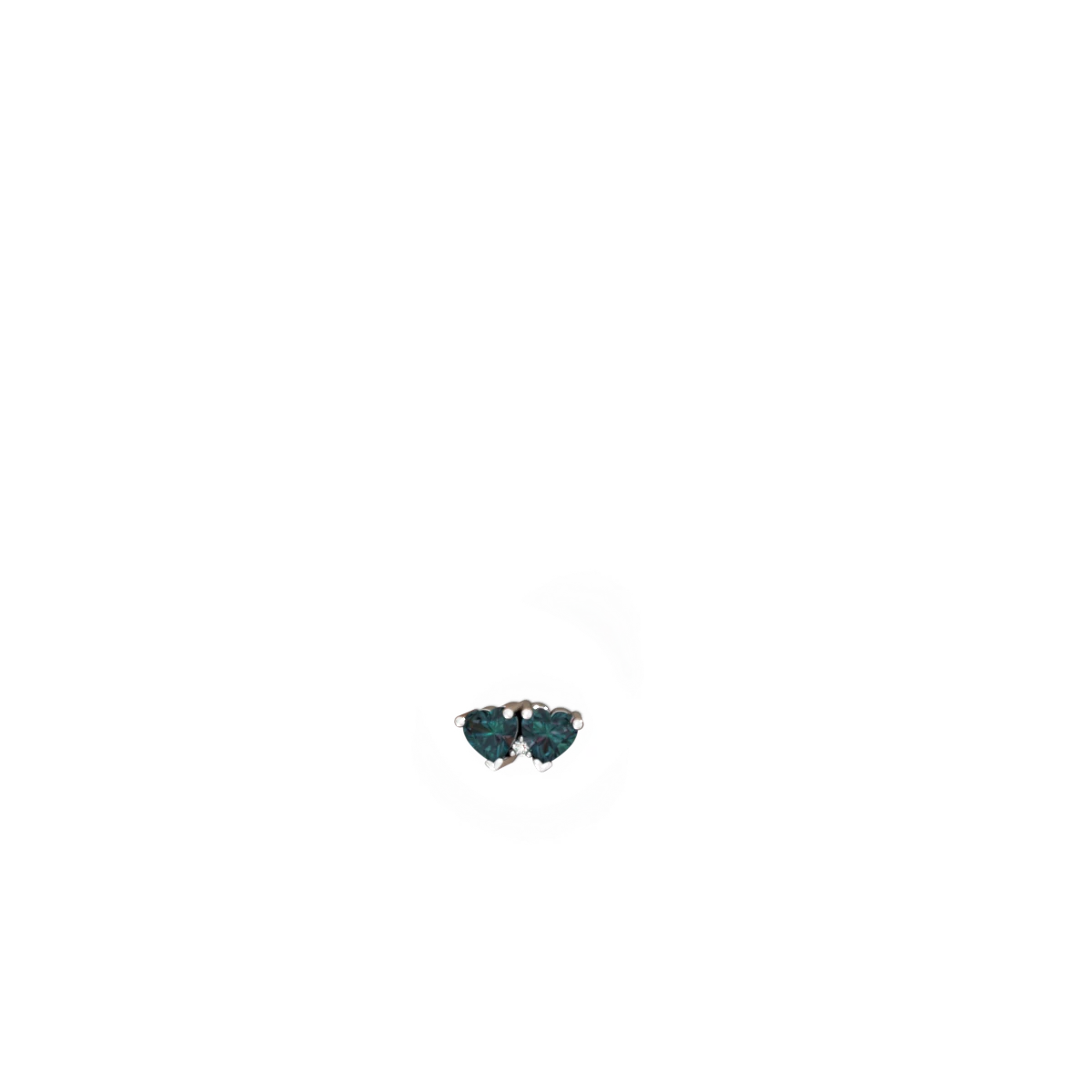 Alexandrite Sweethearts 14K White Gold earrings E5260