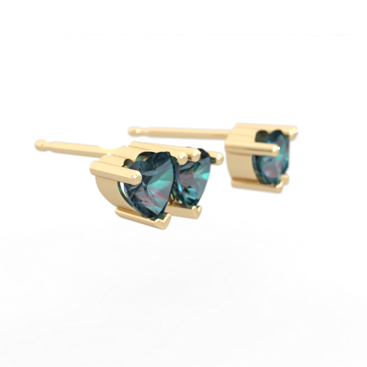 Alexandrite Sweethearts 14K Yellow Gold earrings E5260