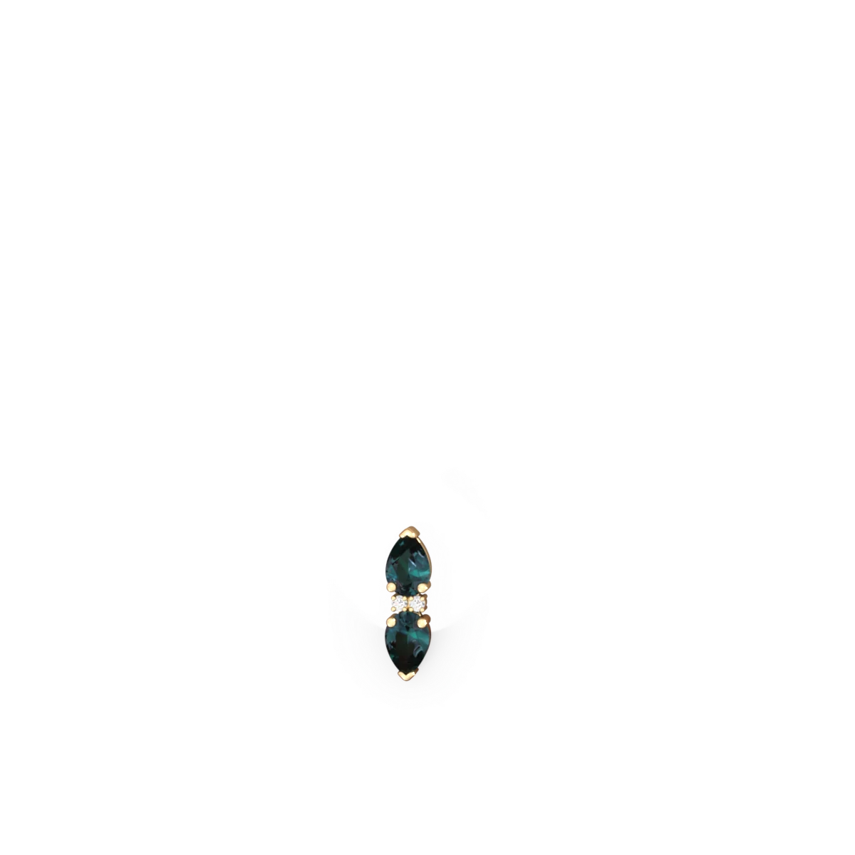 Alexandrite Bowtie Drop 14K Yellow Gold earrings E0865