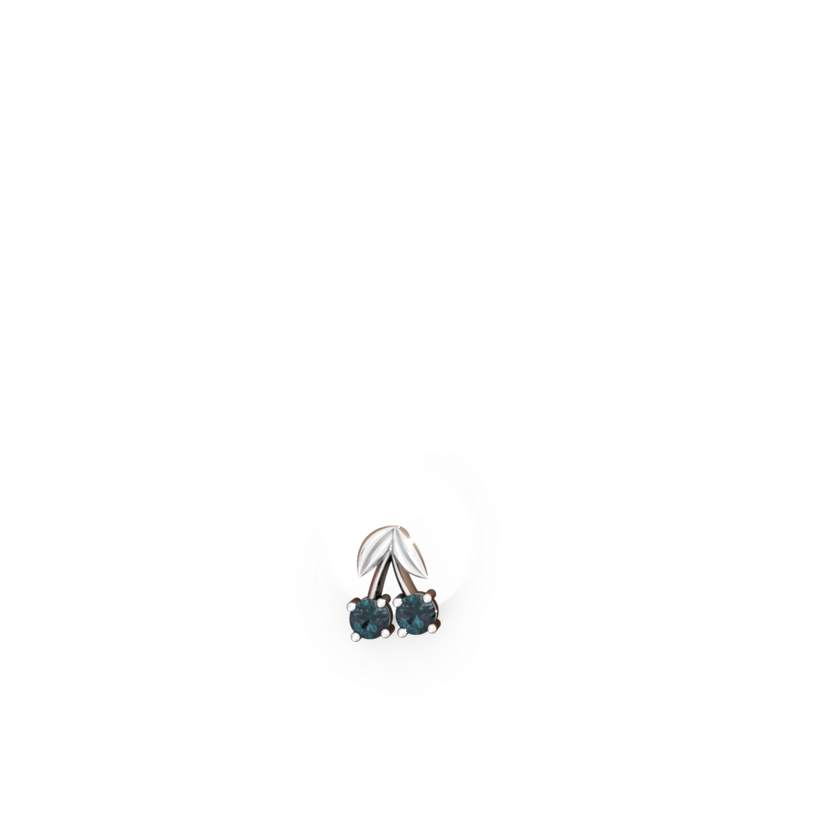 Alexandrite Sweet Cherries 14K White Gold earrings E7001