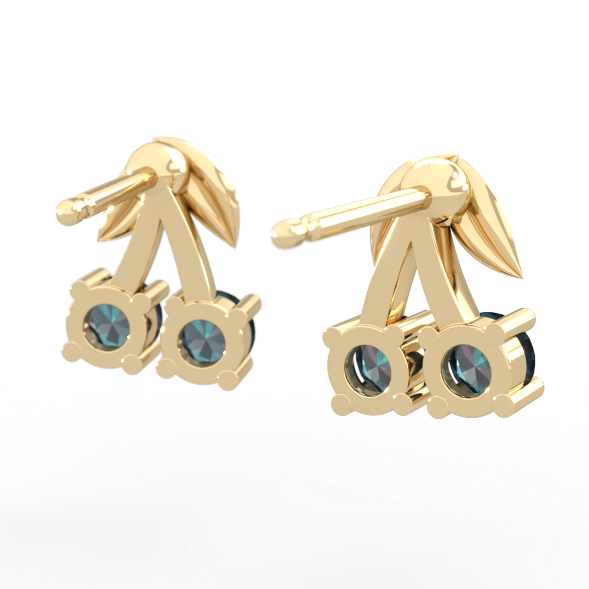 Alexandrite Sweet Cherries 14K Yellow Gold earrings E7001