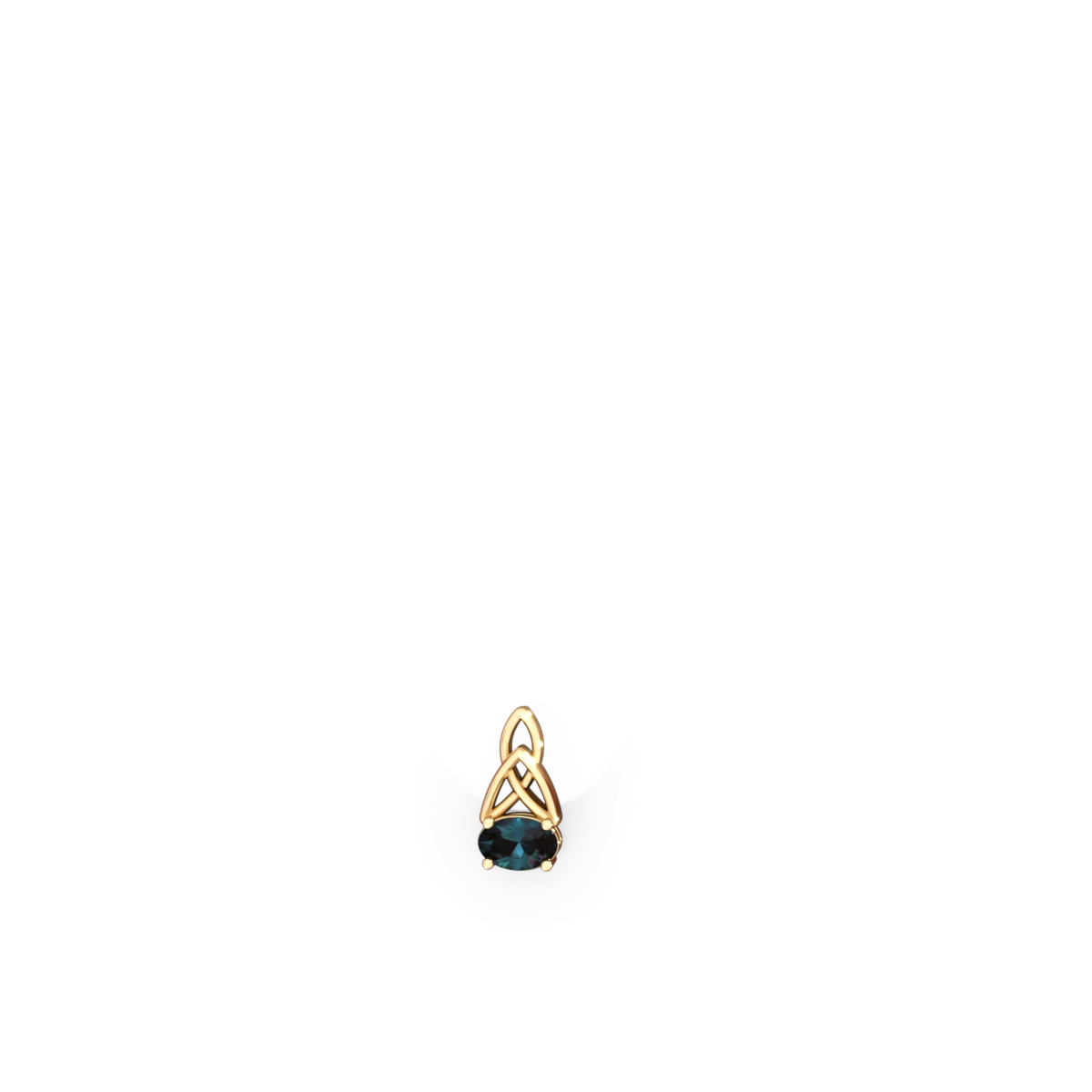 Alexandrite Celtic Trinity Knot 14K Yellow Gold earrings E2389