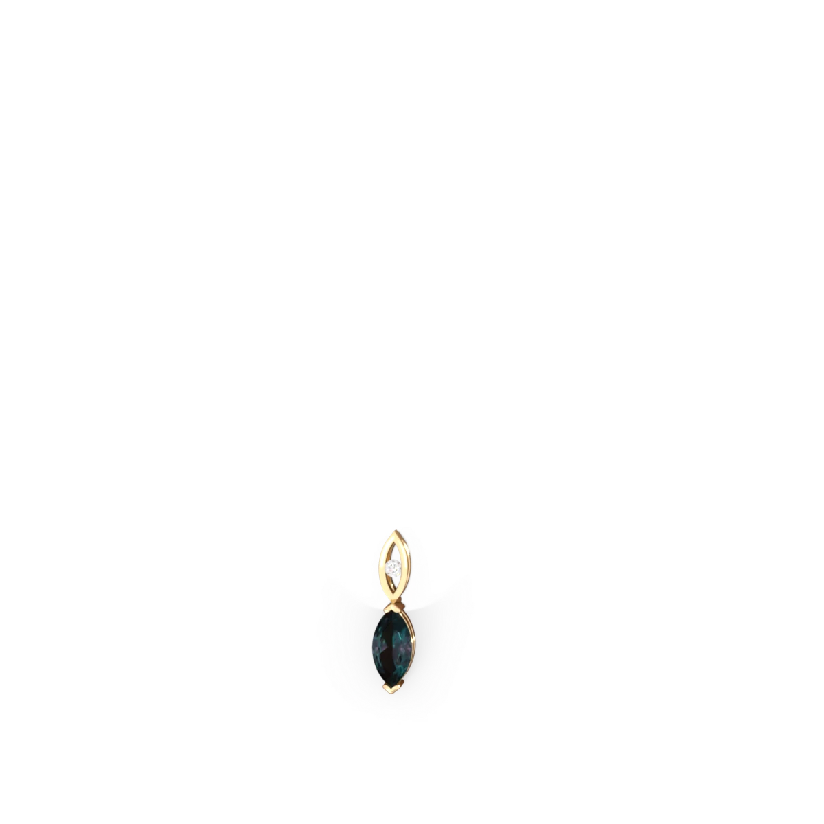 Alexandrite Marquise Drop 14K Yellow Gold earrings E5333