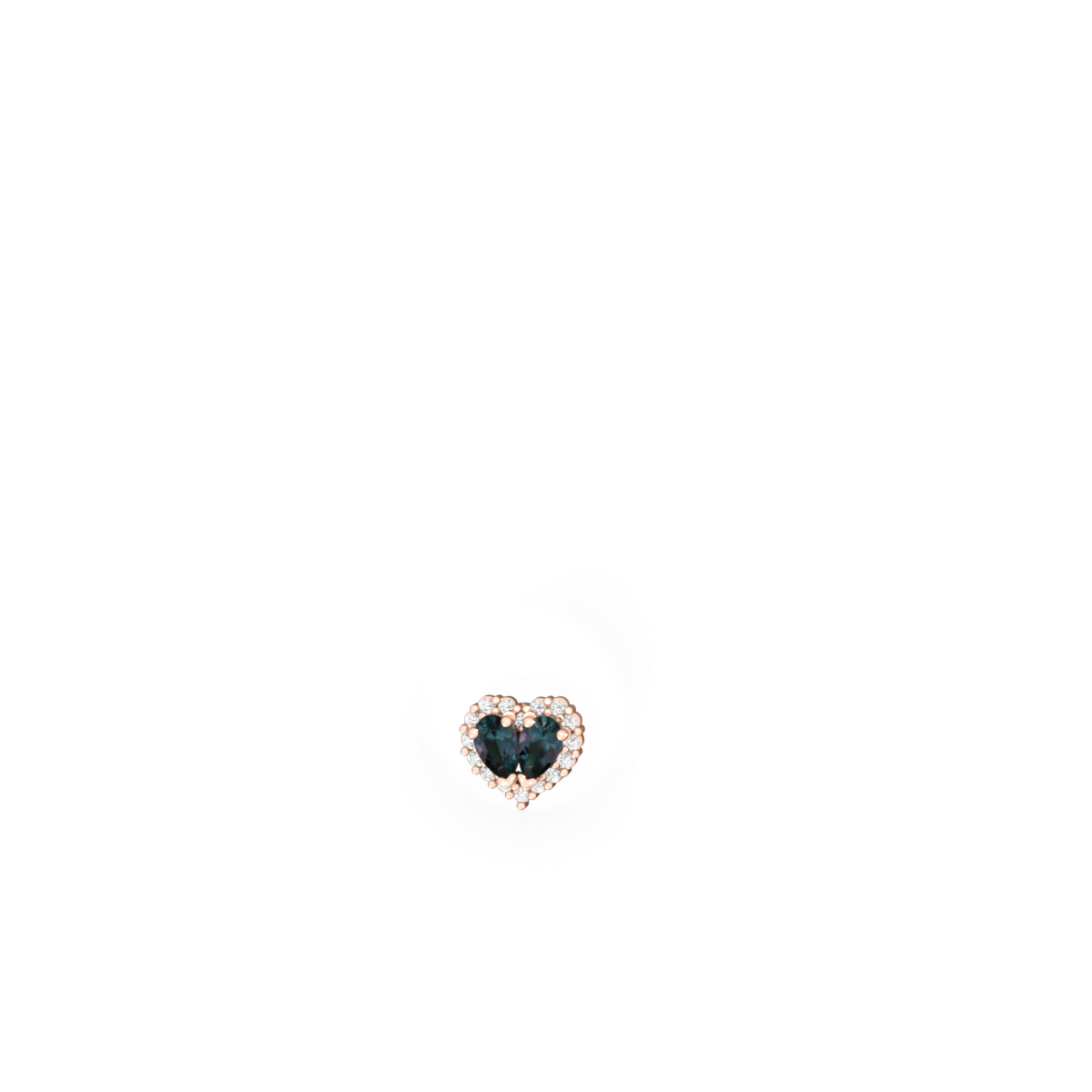 Alexandrite Halo 14K Rose Gold earrings E7008