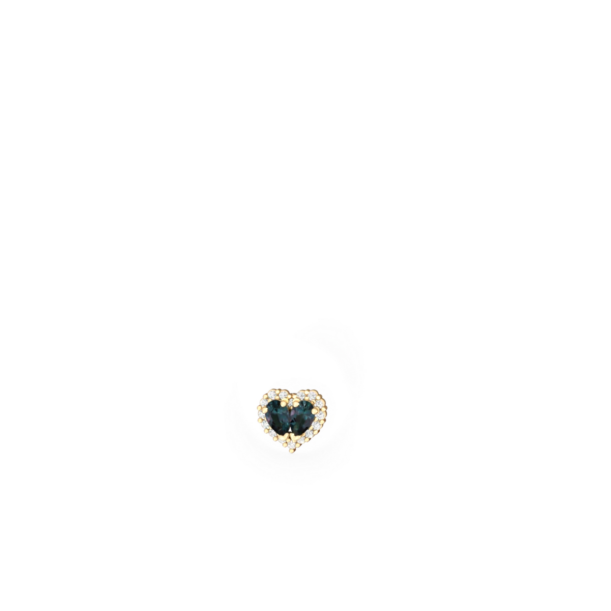 Alexandrite Halo 14K Yellow Gold earrings E7008