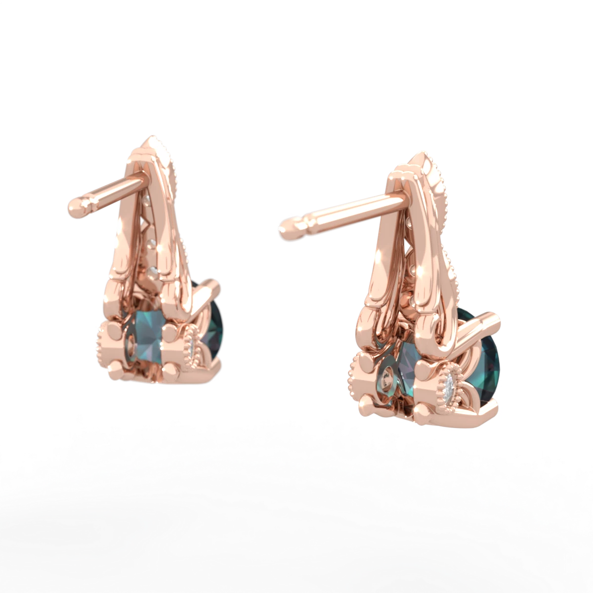 Alexandrite Antique Elegance 14K Rose Gold earrings E3100
