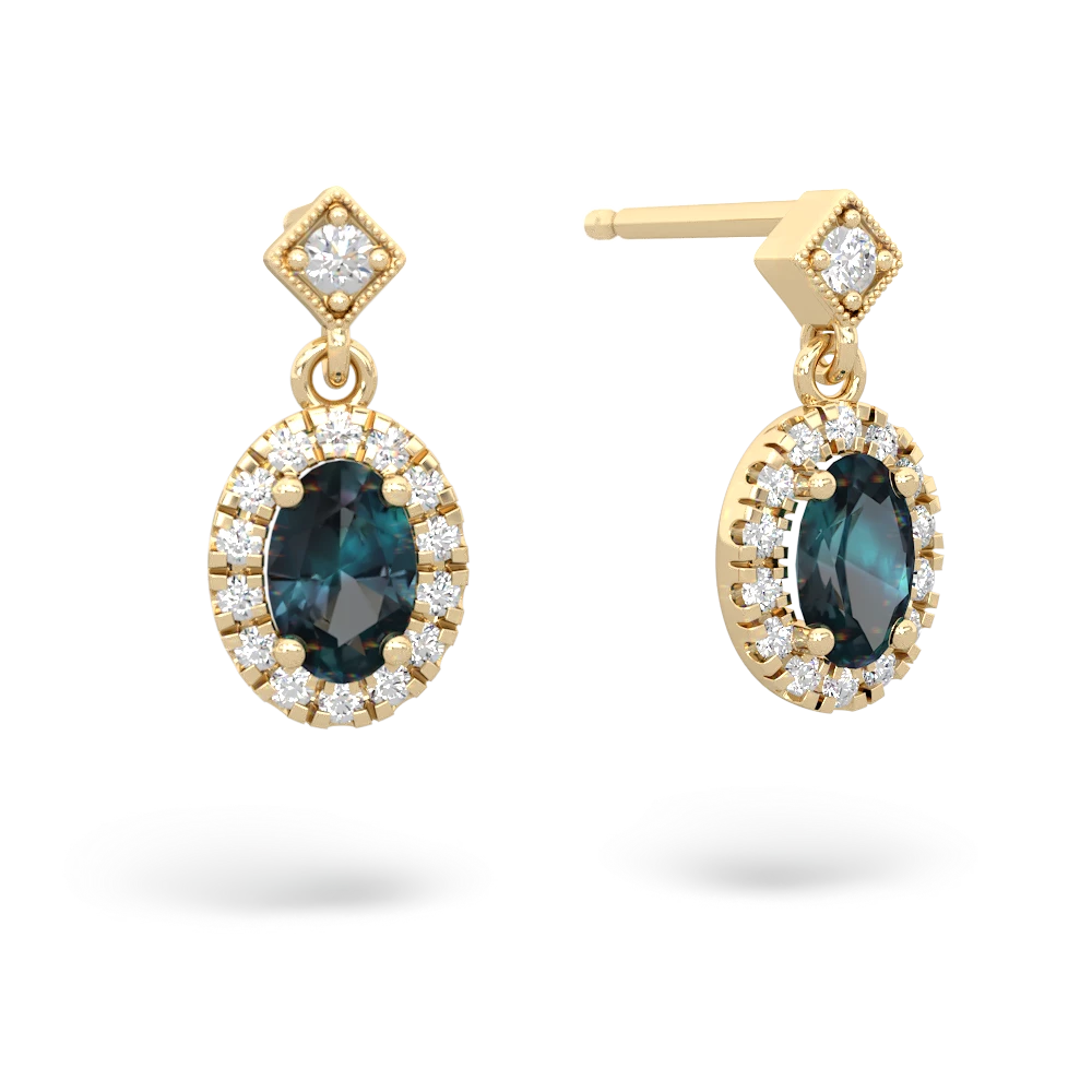 platinum & 14k gold antique aquamarine & old mine cut diamond earrings –  Rambling Rose