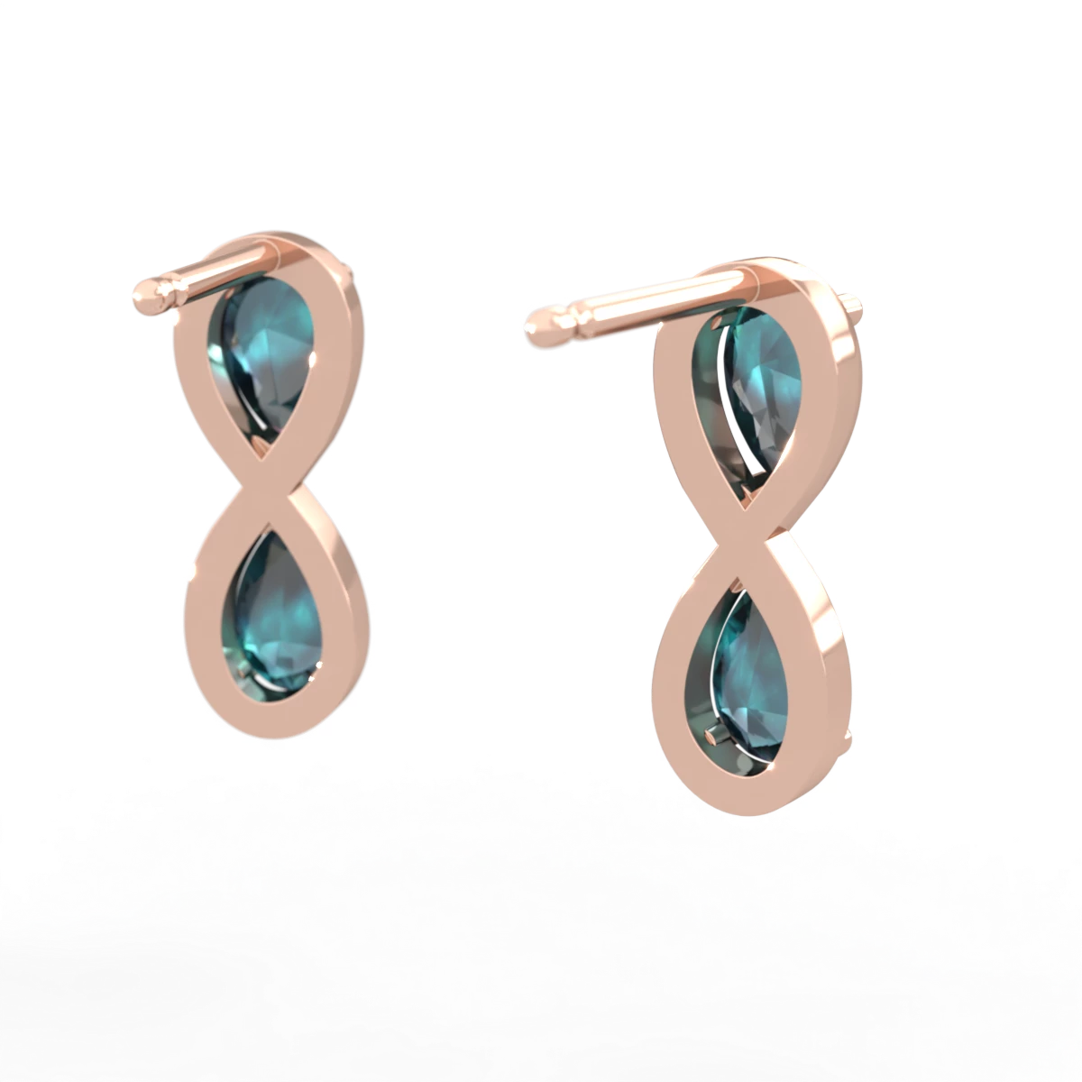 Alexandrite Infinity 14K Rose Gold earrings E5050