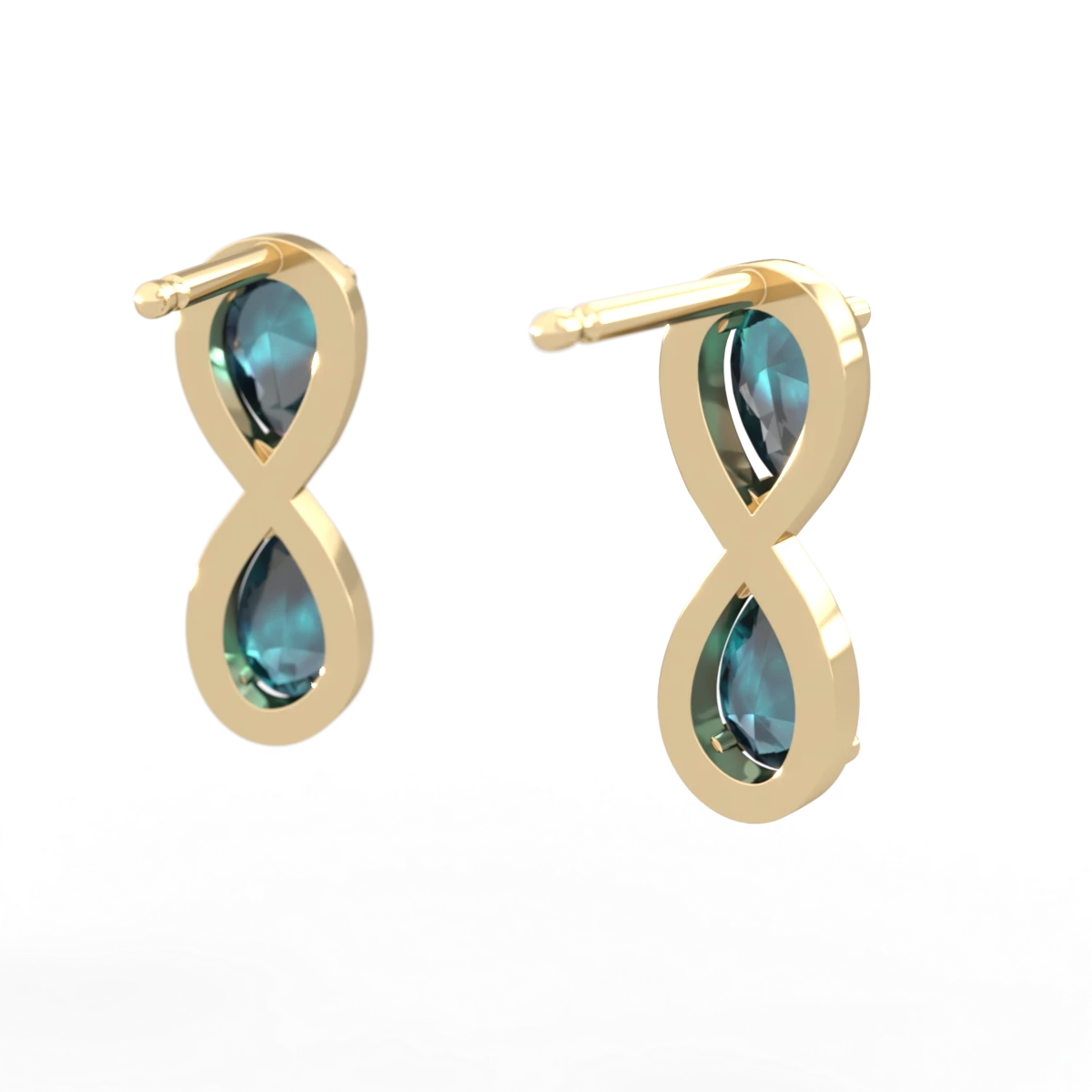 Alexandrite Infinity 14K Yellow Gold earrings E5050