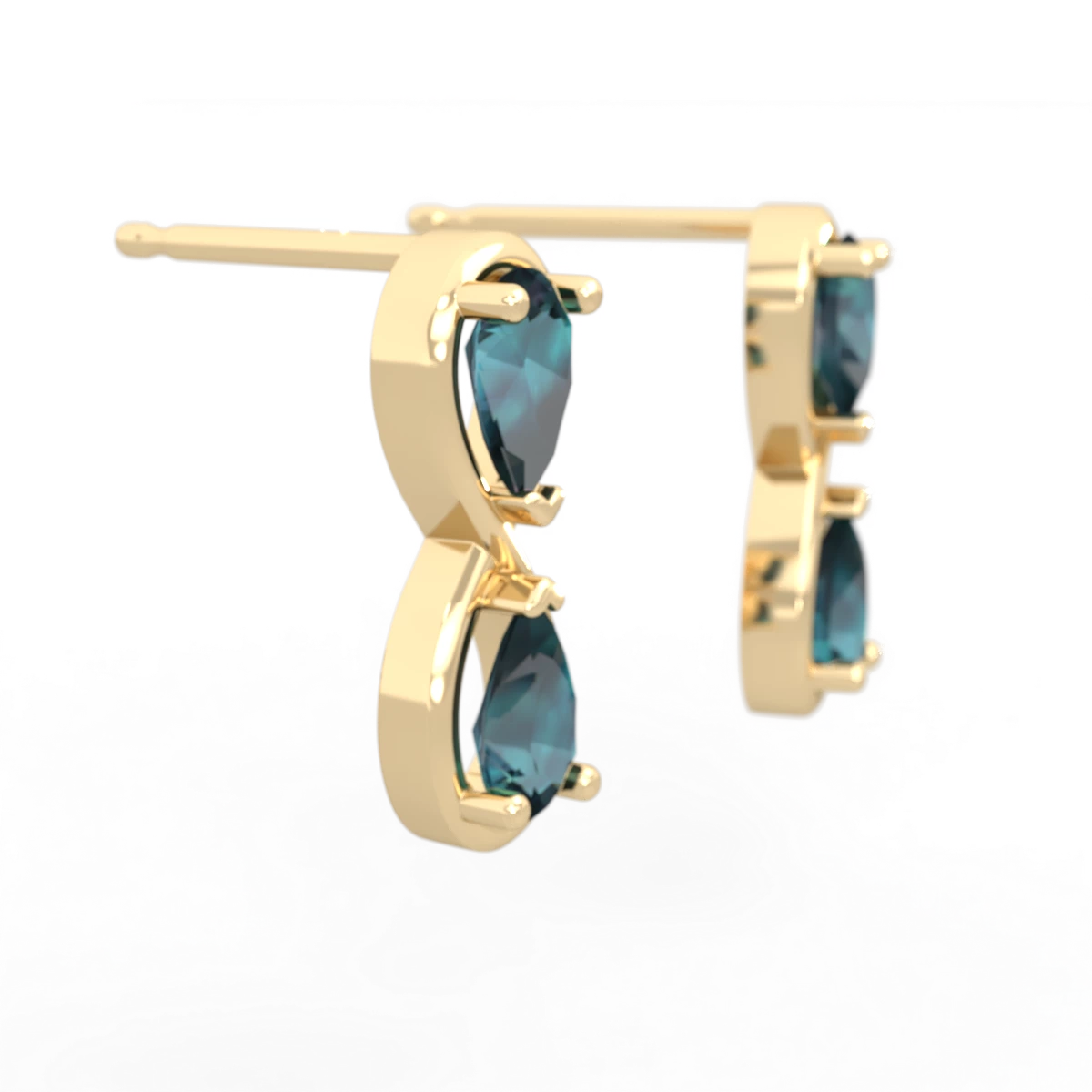 Alexandrite Infinity 14K Yellow Gold earrings E5050