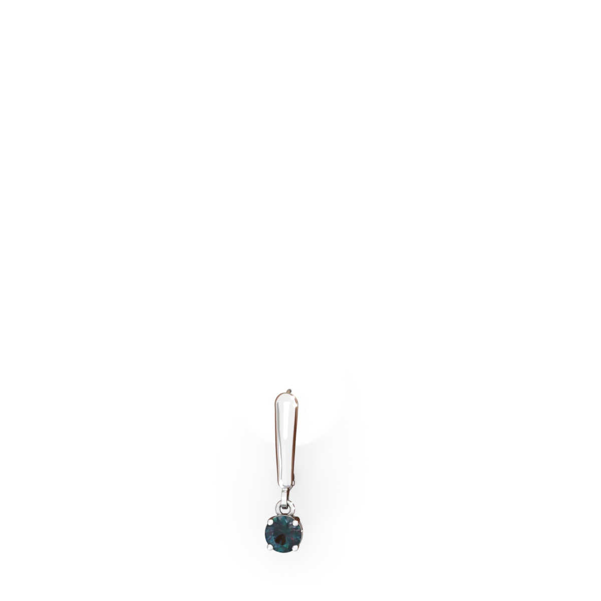 Alexandrite 5Mm Round Lever Back 14K White Gold earrings E2785