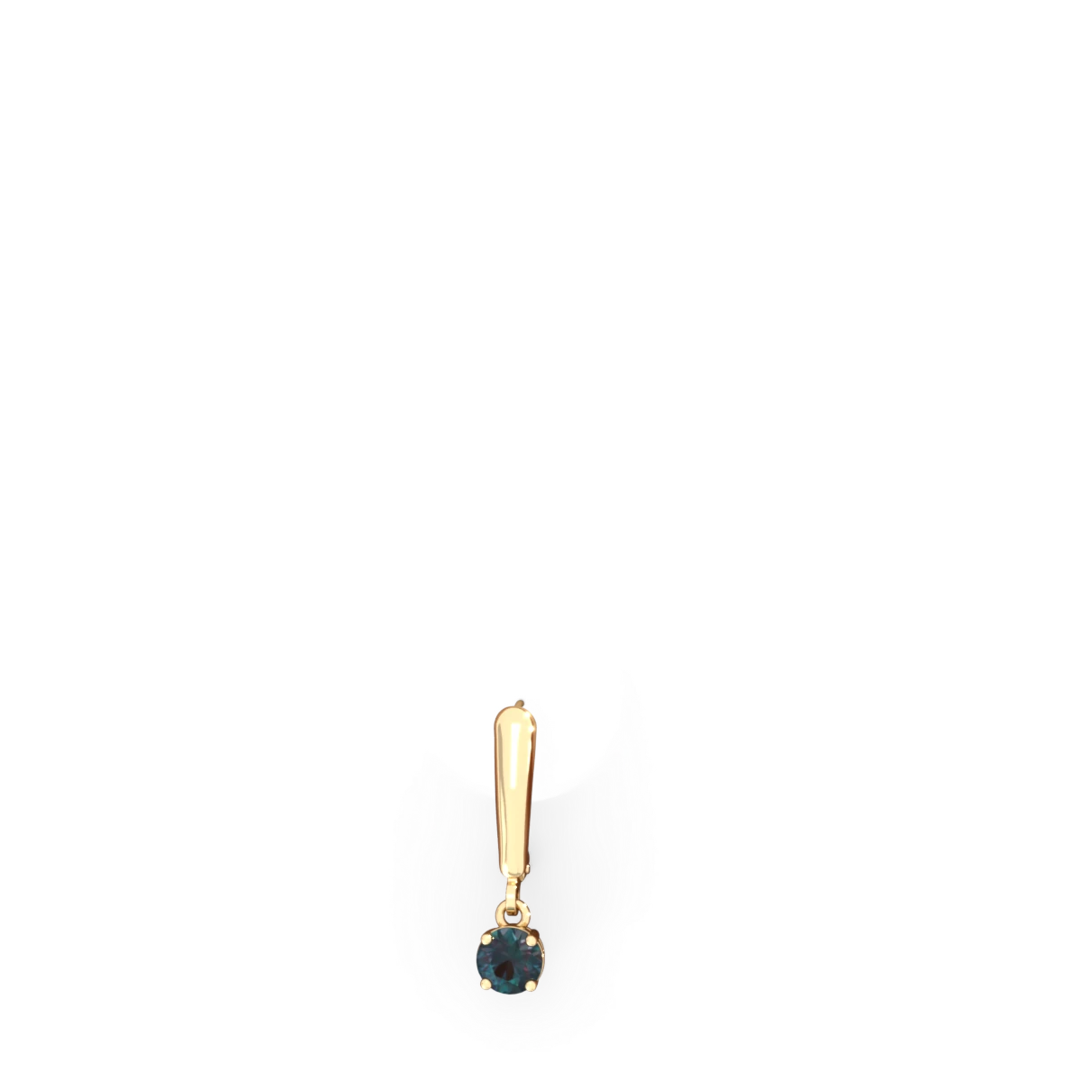 Alexandrite 5Mm Round Lever Back 14K Yellow Gold earrings E2785