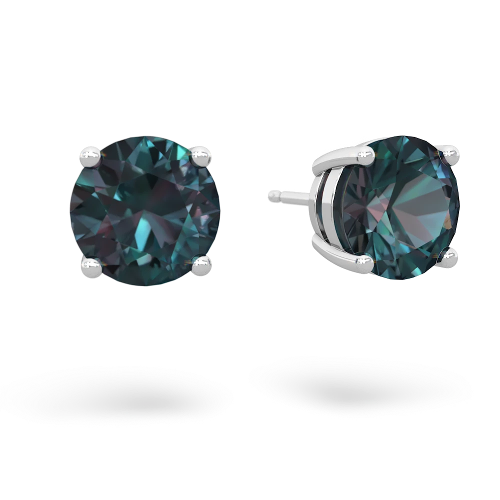 Round Cut Diamond Multi-Stone Bezel-Set Halo Vintage Stud Earrings with Round  Diamond Accents in White Gold - #HE4892-BIG-W - Bijoux Majesty