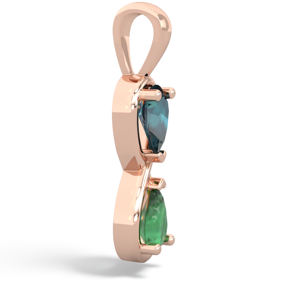 Alexandrite Infinity 14K Rose Gold pendant P5050