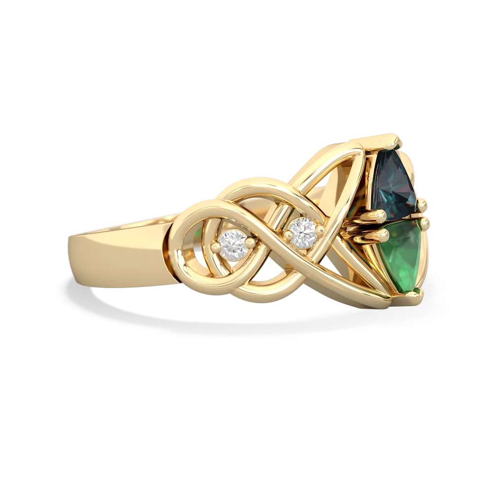 Alexandrite Keepsake Celtic Knot 14K Yellow Gold ring R5300