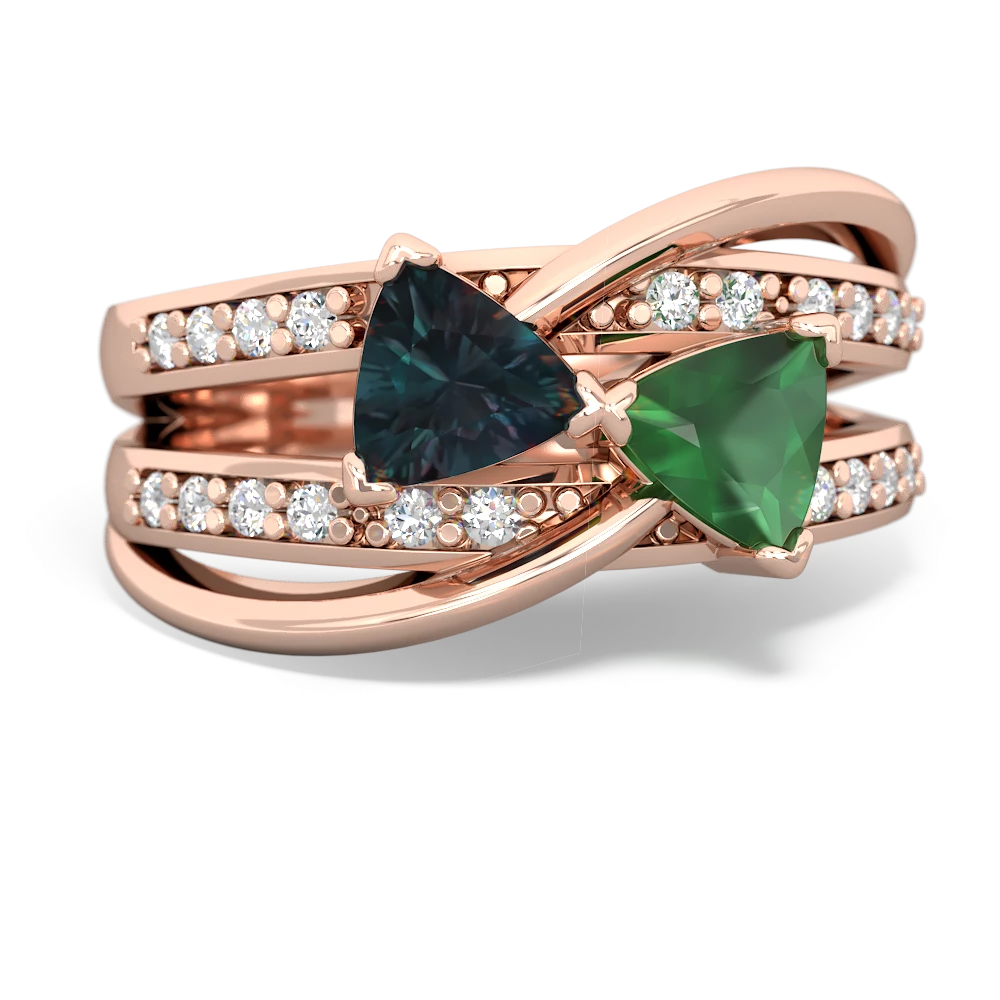 Alexandrite Bowtie 14K Rose Gold ring R2360