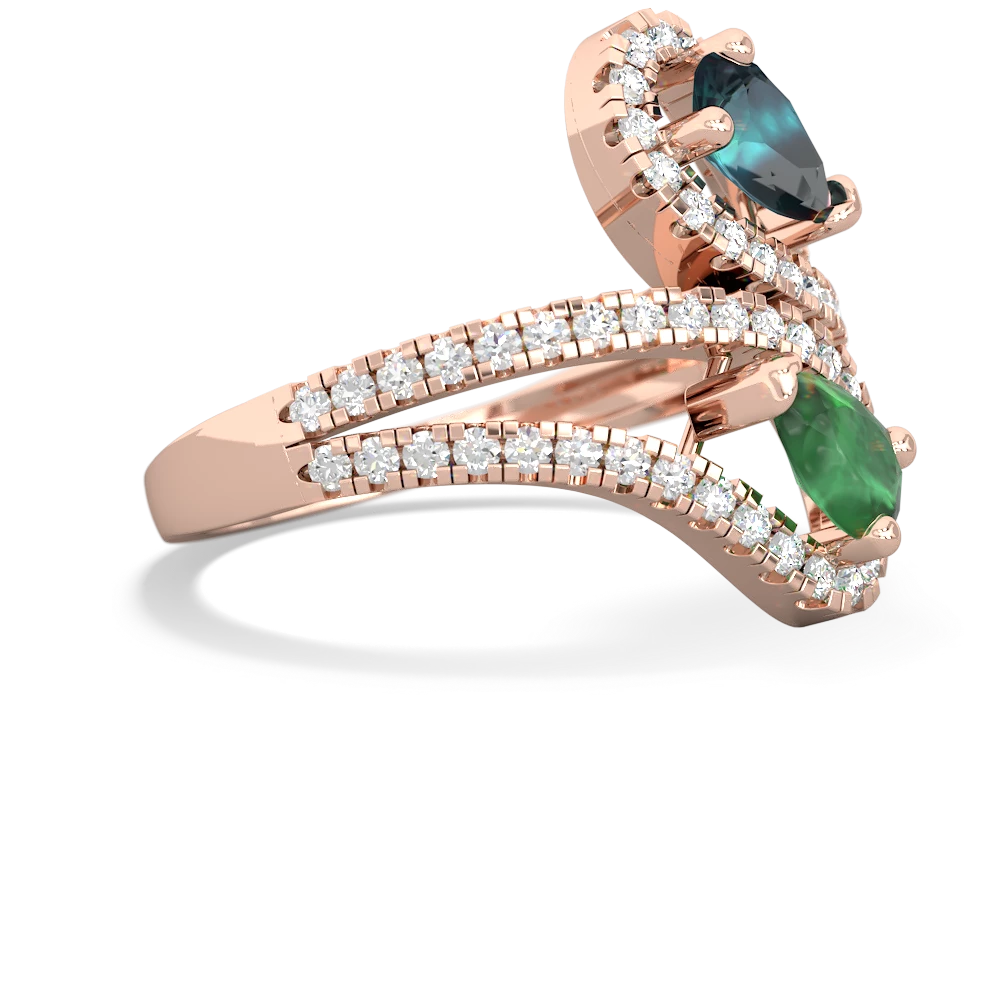 Alexandrite Diamond Dazzler 14K Rose Gold ring R3000