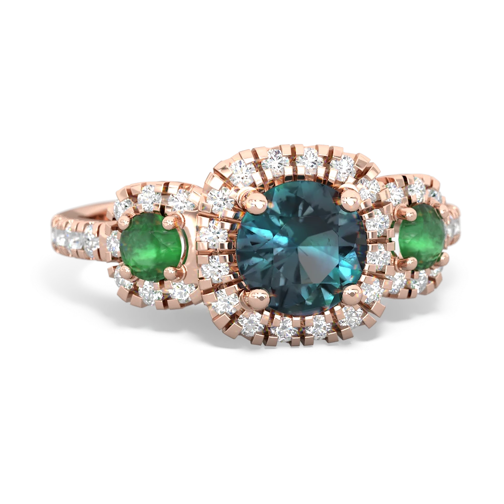 Alexandrite Regal Halo 14K Rose Gold ring R5350