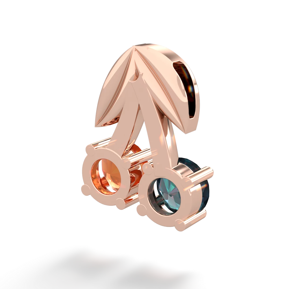 Alexandrite Sweet Cherries 14K Rose Gold pendant P7001