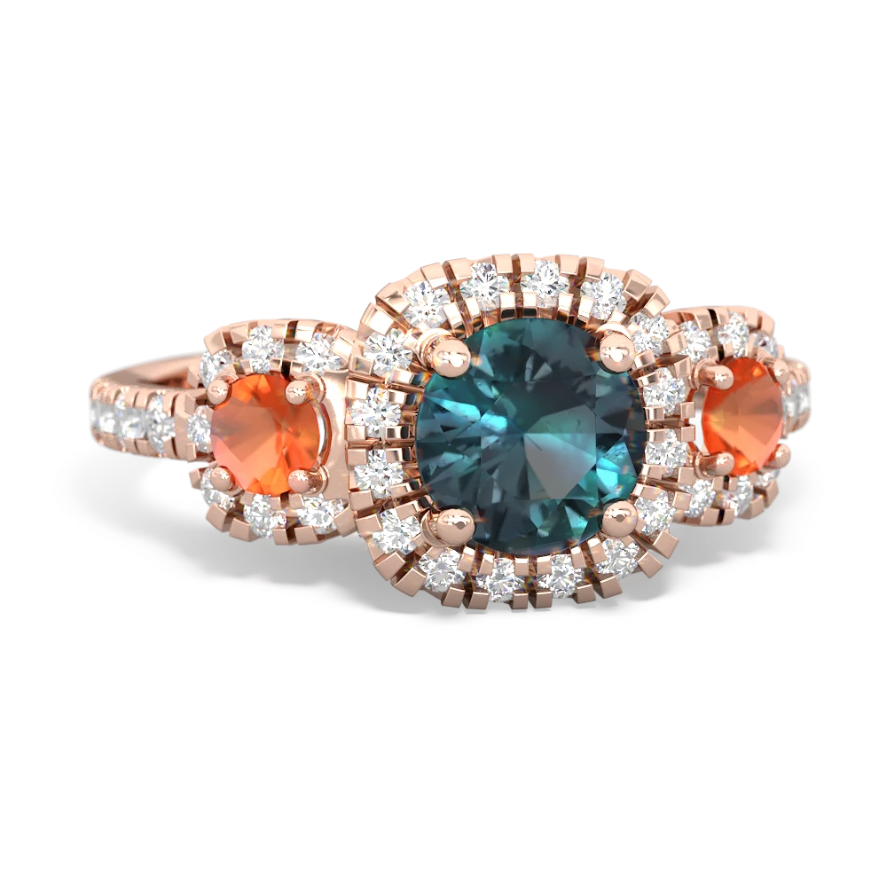 Alexandrite Regal Halo 14K Rose Gold ring R5350