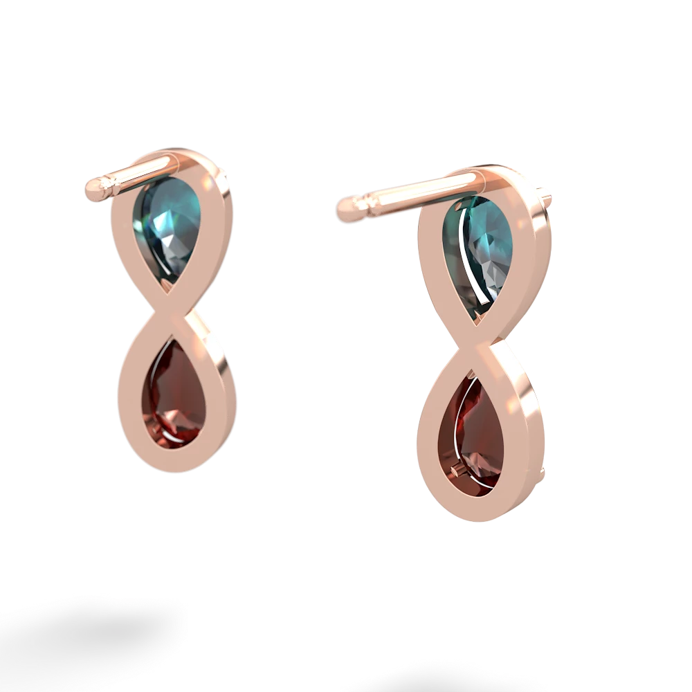 Alexandrite Infinity 14K Rose Gold earrings E5050