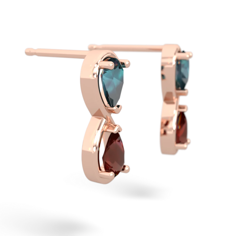 Alexandrite Infinity 14K Rose Gold earrings E5050