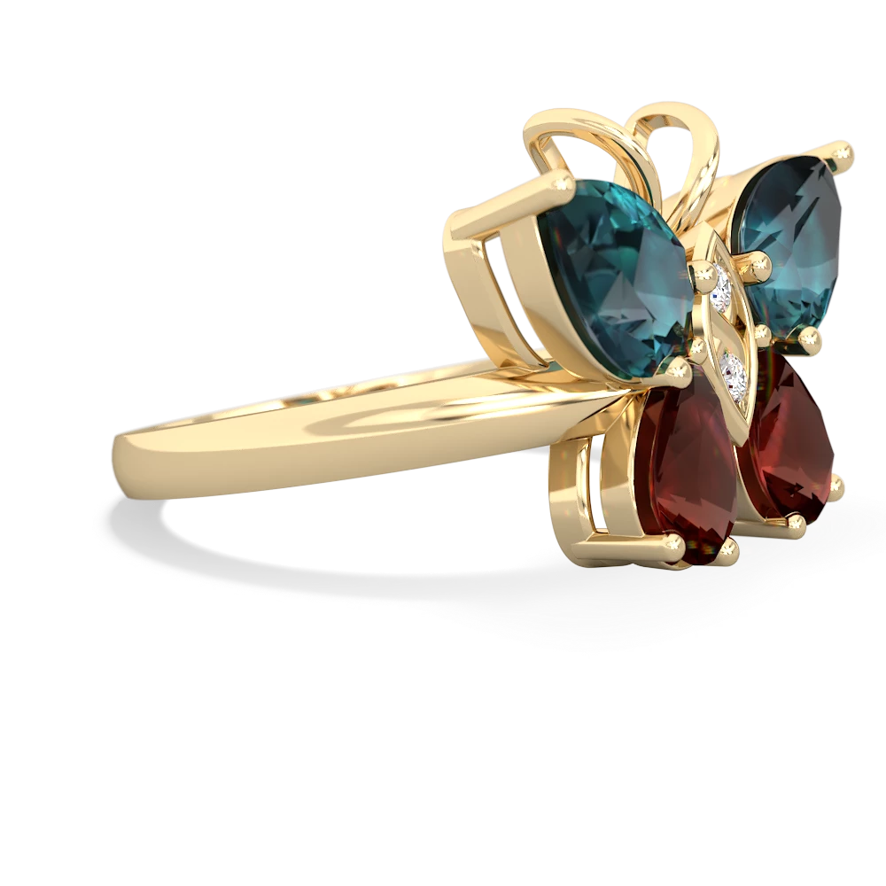 Alexandrite Butterfly 14K Yellow Gold ring R2215