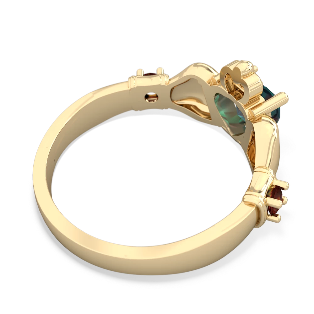 Alexandrite Claddagh Keepsake 14K Yellow Gold ring R5245