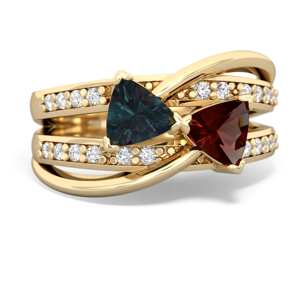 Alexandrite Bowtie 14K Yellow Gold ring R2360