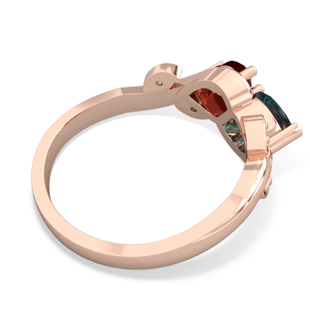 Alexandrite Floral Elegance 14K Rose Gold ring R5790