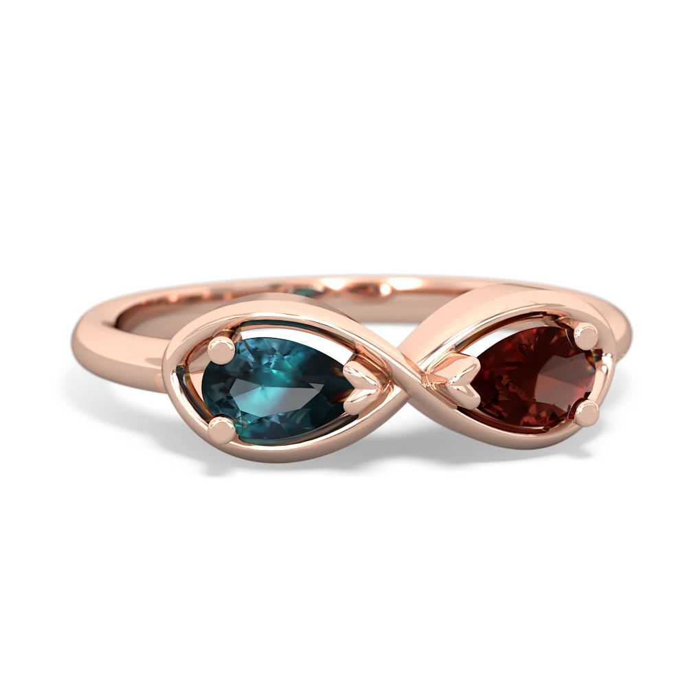 Alexandrite Infinity 14K Rose Gold ring R5050