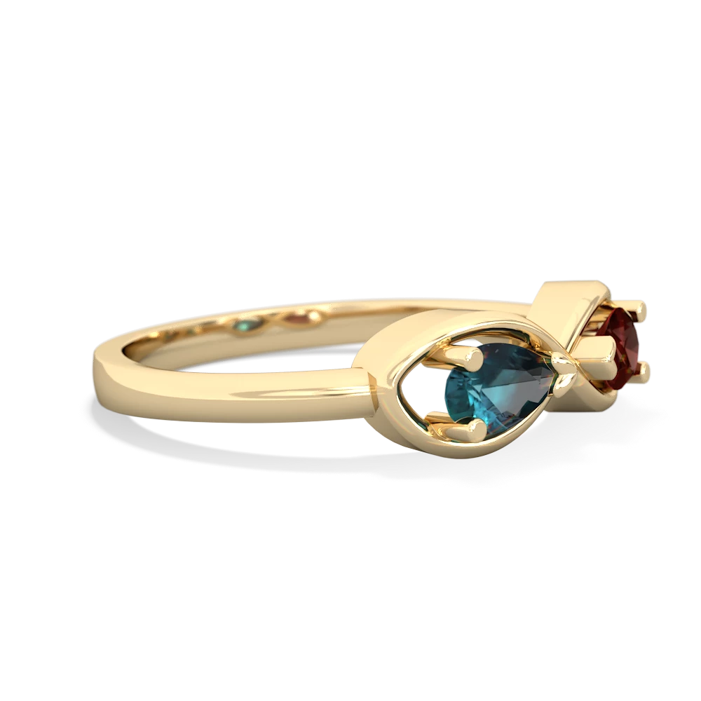 Alexandrite Infinity 14K Yellow Gold ring R5050