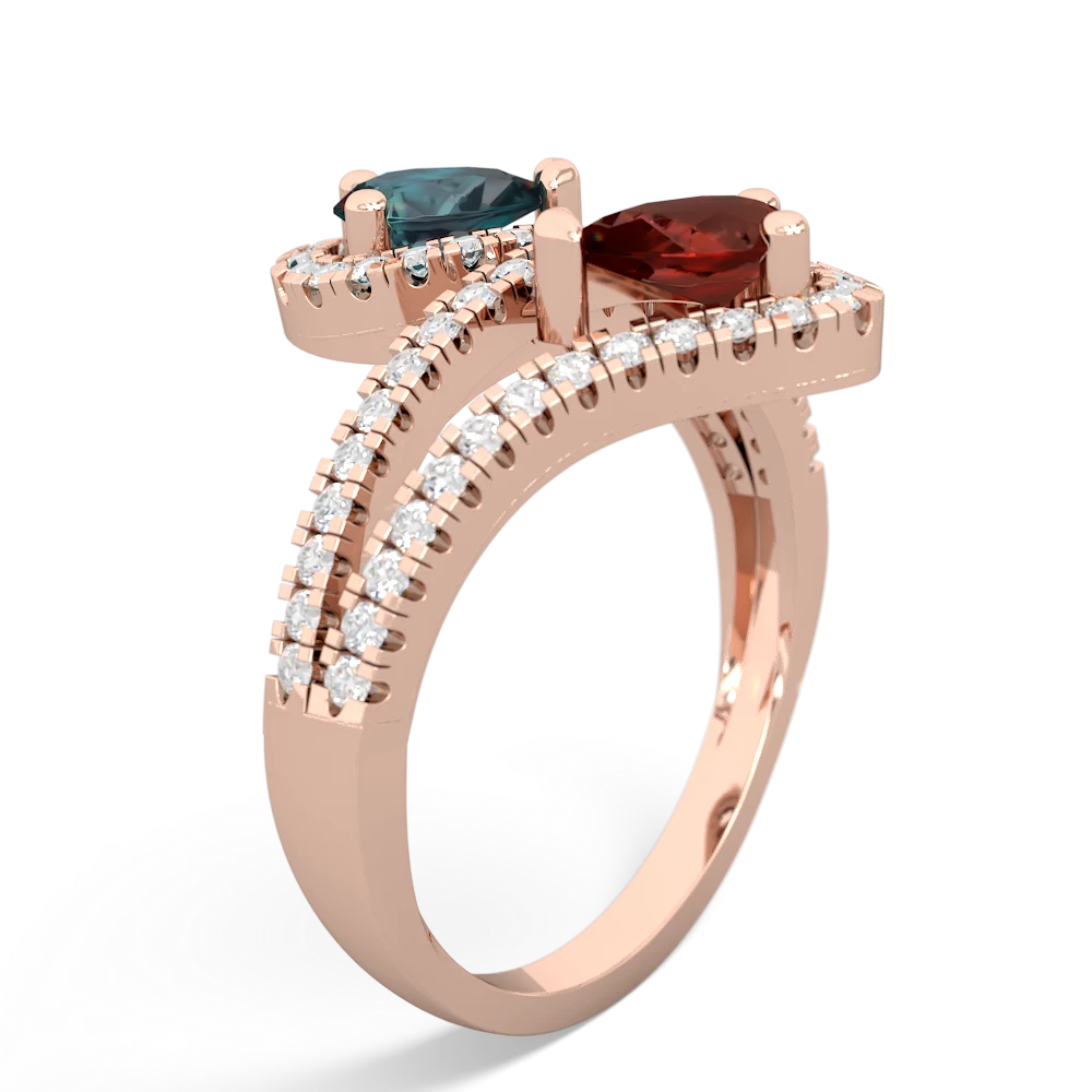 Alexandrite Diamond Dazzler 14K Rose Gold ring R3000