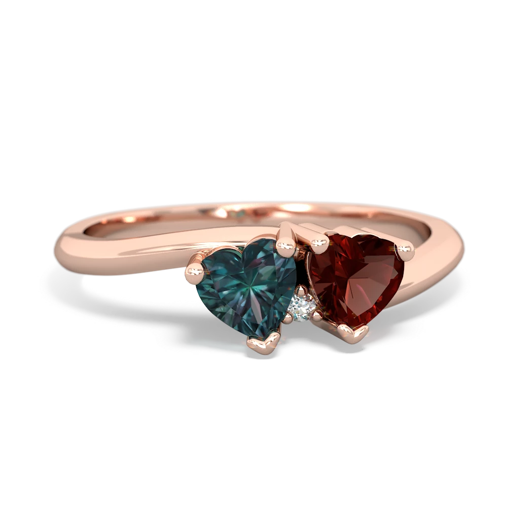 Alexandrite Sweethearts 14K Rose Gold ring R5260