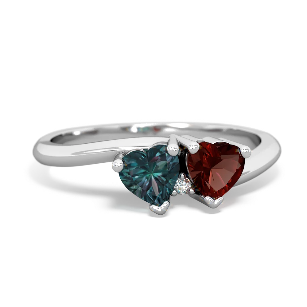 Alexandrite Sweethearts 14K White Gold ring R5260