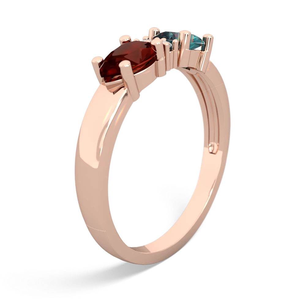 Alexandrite Pear Bowtie 14K Rose Gold ring R0865